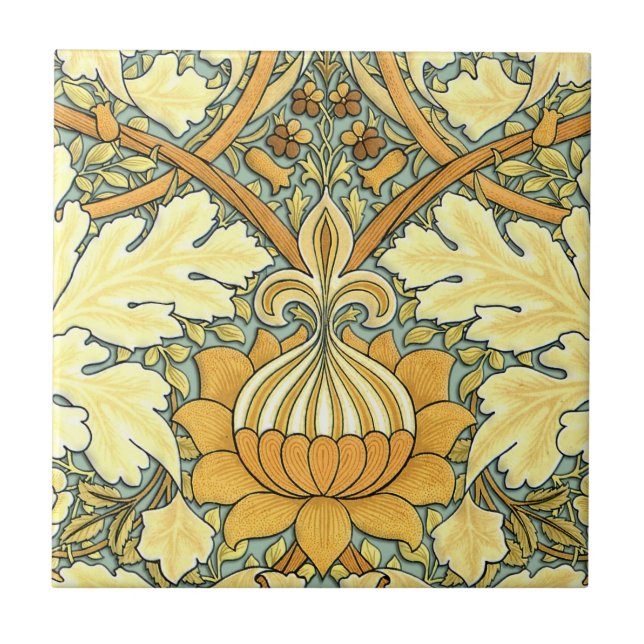 Carreau Motif floral riche de William Morris (Devant)