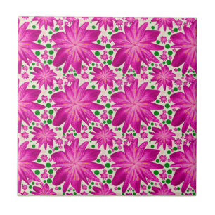Carreau Motif floral rose chaud sans couture