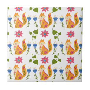 Carreau Motif floral rusé assez en pastel