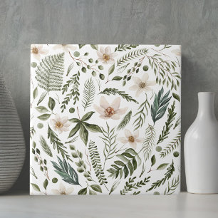 Carreau Motif floral sans couture à l'aquarelle de fleurs 