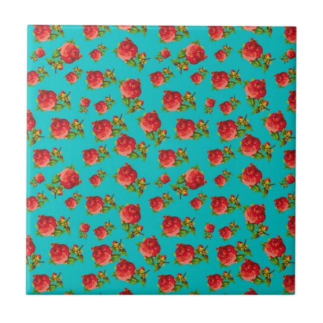 Carreau Motif floral vintage (Devant)