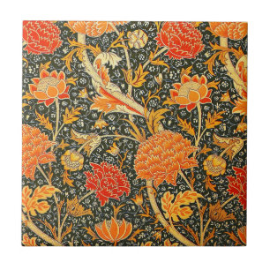 Carreau Motif floral vintage William Morris Cray