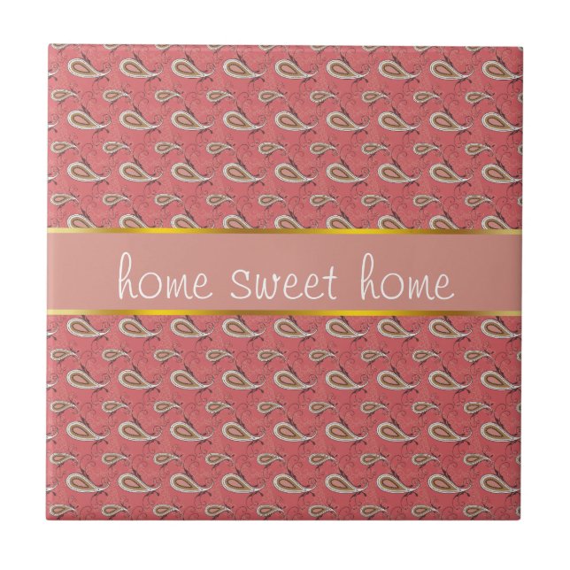 Carreau Motif Foxglove Petal Paisley (Devant)