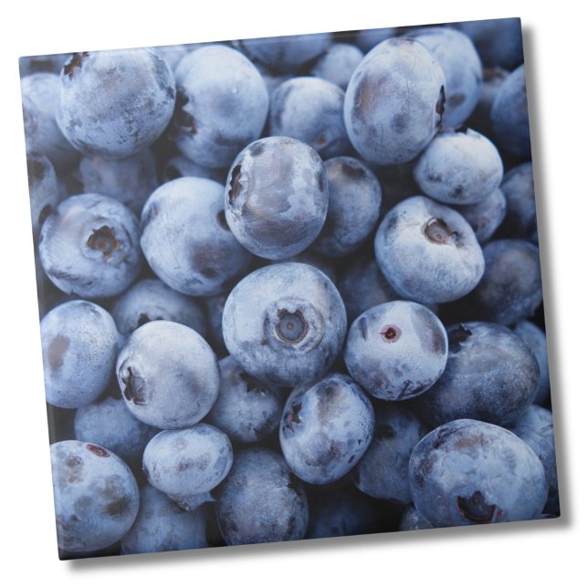 Carreau Motif Fruit aux bleuets (Cute Fun Kitchen Blueberry Fruit Pattern Ceramic Tile)