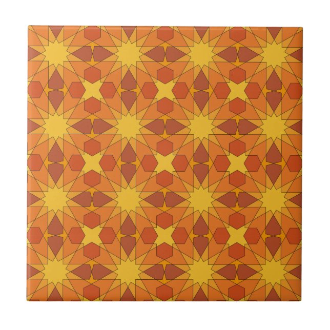Carreau Motif géométrique 003 de Ben Yusuf Madrasa (Devant)