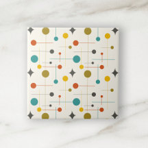 Motif géométrique atomique de style moderne du mil