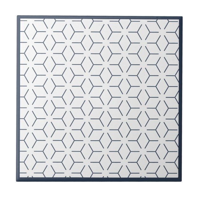 Carreau Motif géométrique bleu foncé (Devant)