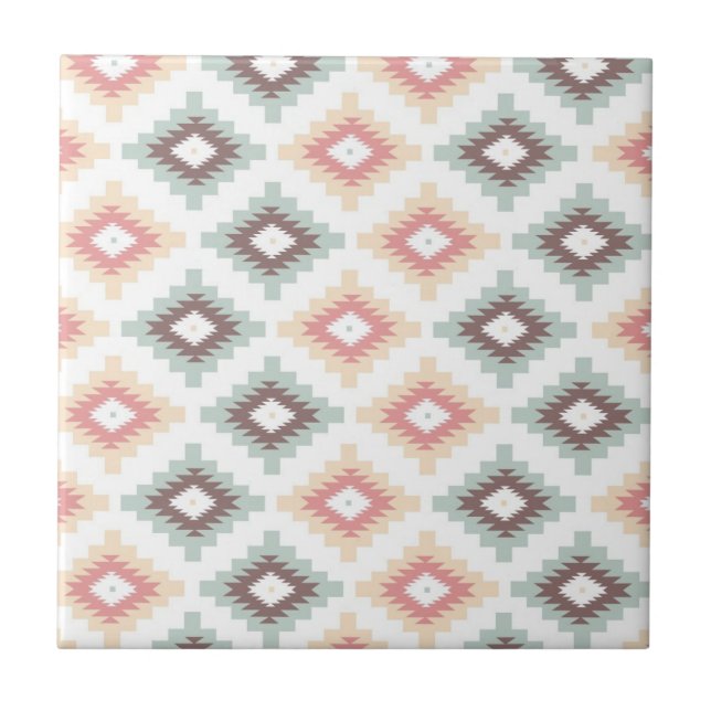 Carreau Motif géométrique dans le style aztèque (Devant)