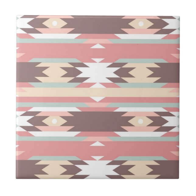 Carreau Motif géométrique dans le style aztèque 2 (Devant)