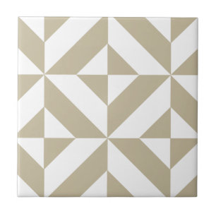 Carreau Motif géométrique de cube en Deco d'argile