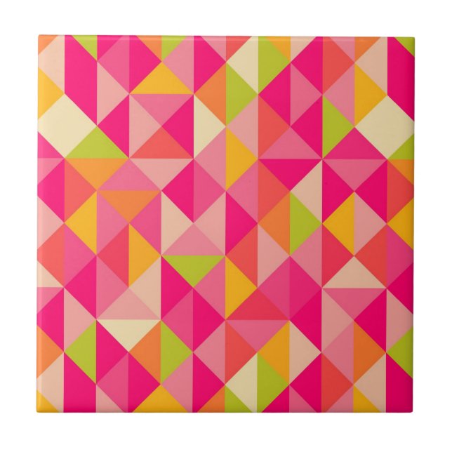 Carreau Motif géométrique de triangles (Devant)