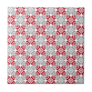 Carreau Motif géométrique du soleil du matin de Lettonie I