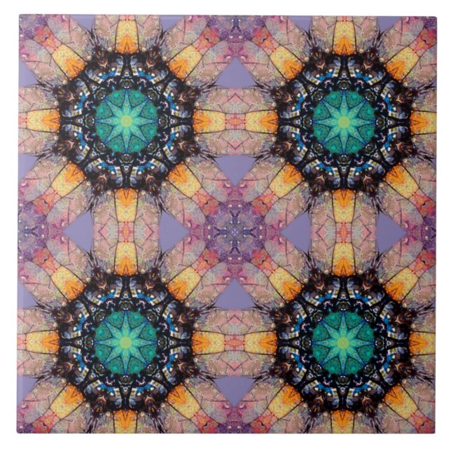 Carreau Motif géométrique dynamique Accent bohème (Devant)