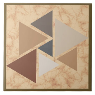 Carreau Motif géométrique en grès Brown