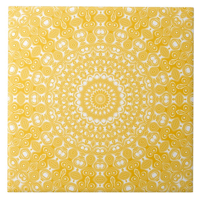 Carreau Motif géométrique Golden Mandala (Devant)
