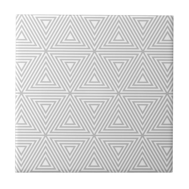 Carreau Motif géométrique gris et blanc à la mode (Devant)