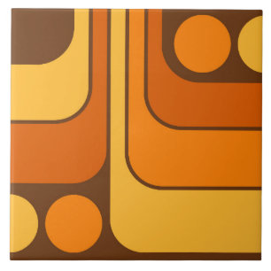 Carreau motif géométrique les années 70 style Vintage rétr