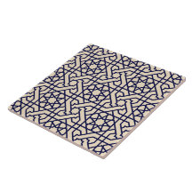 Motif géométrique marocain bleu islamique