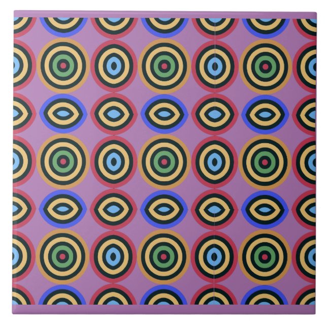 Carreau Motif géométrique moderne du milieu du siècle gran (Devant)