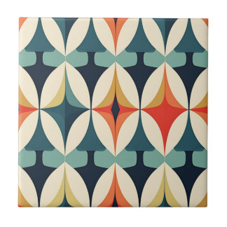 Carreau Motif géométrique moderne stylisé du milieu du siè