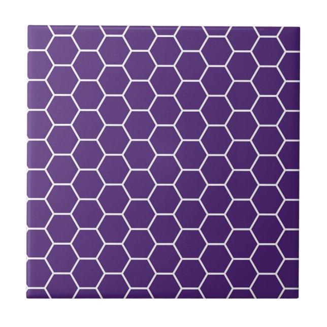 Carreau Motif géométrique pourpre lumineux d'hexagone de (Devant)