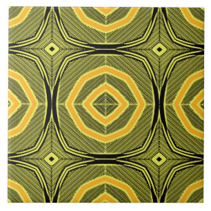 Carreau motif géométrique vert vintage