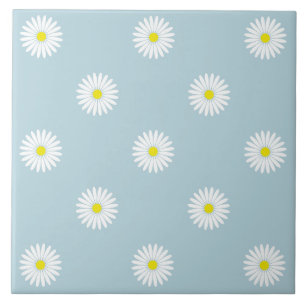 Carreau Motif illustratif sur bleu pâle