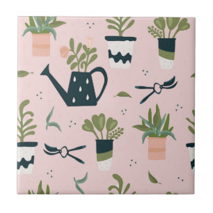 Carreau Motif imprimé Whimsical Pink Gardening