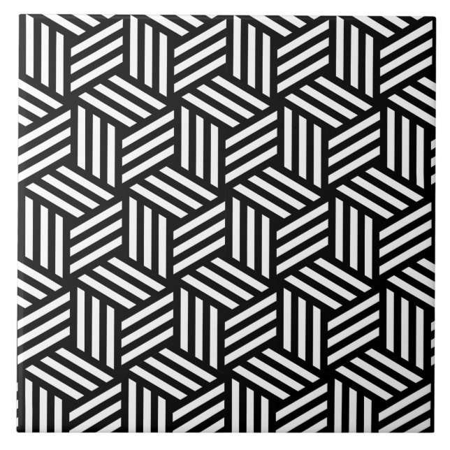 Carreau Motif isométrique de cubes (Devant)
