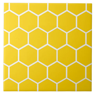 Carreau Motif jaune de nid d'abeilles
