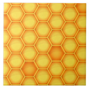 Carreau Motif jaune de nid d'abeilles