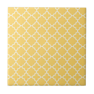 Carreau Motif jaune de Quatrefoil