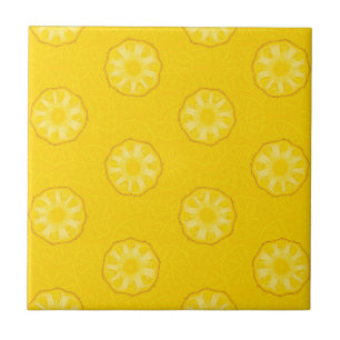 Carreau Motif jaune de tranches d'ananas