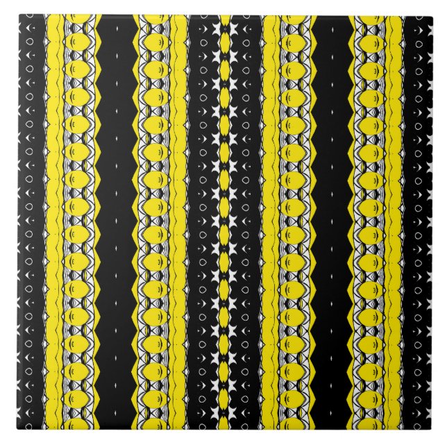 Carreau Motif jaune et noir (Devant)