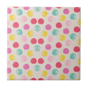 Carreau Motif joli et coloré à pois