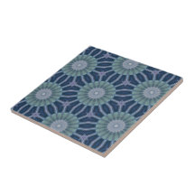 Motif kaléidoscope géométrique sarcelle et marine
