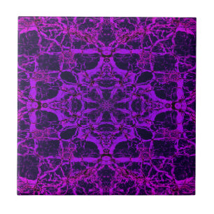 Carreau Motif kaléidoscope violet