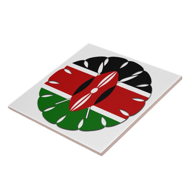 Carreau Motif kenyan rond : un symbole national (Côté)