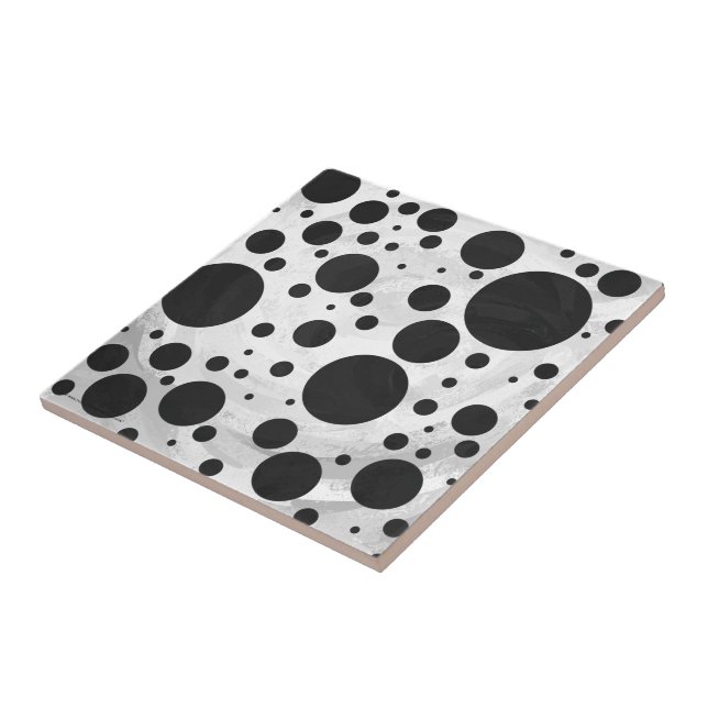 Carreau Motif Kohl Black Polka (Côté)