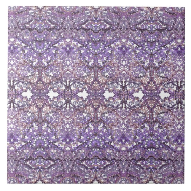 Carreau Motif lacé luxueux et élégant dans le faner-lilas (Devant)
