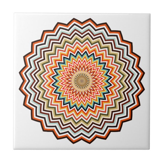 Carreau Motif Mandala Zigzag (Devant)
