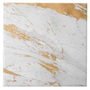 Carreau Motif Marbre Doré