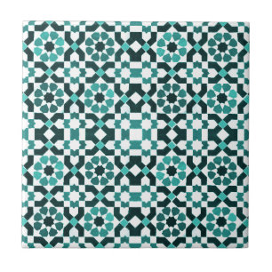 Carreau Motif marocain de turquoise