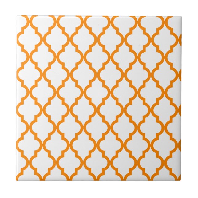 Carreau Motif marocain : Orange (Devant)