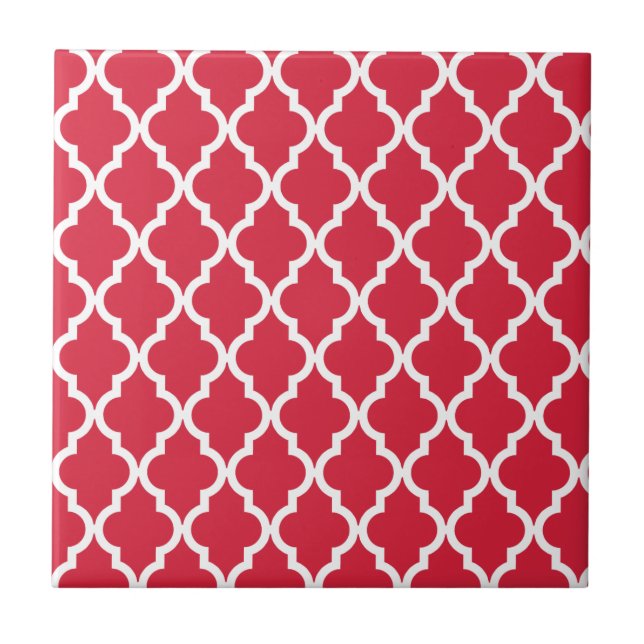Carreau Motif marocain : Rouge (Devant)