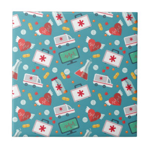 Carreau Motif Médicale d'icône