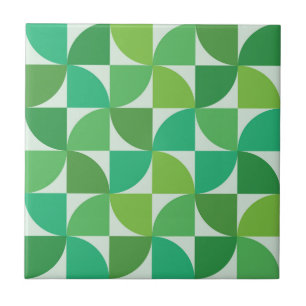 Carreau Motif Moderne du milieu du XXe siècle   Vert et sa