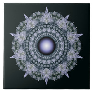 Carreau Motif mosaïque fractal rayonnant
