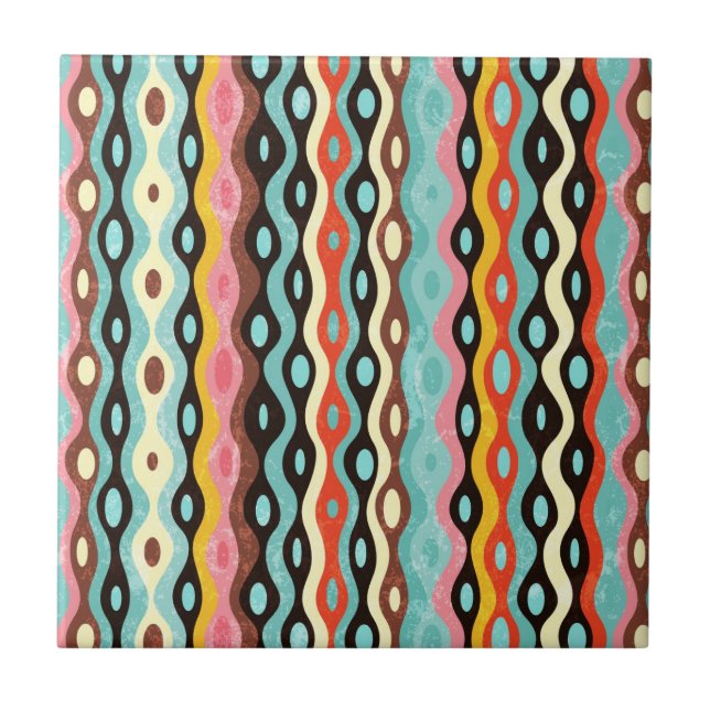 Carreau Motif multicolore abstrait (Devant)