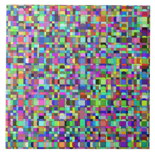 Carreau Motif multicolore de formes de carrés abstraits